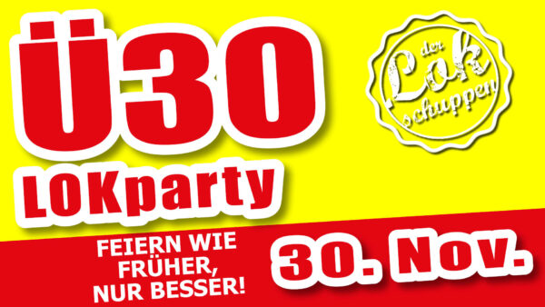 Ticket: Ü30 Party | SA 30. Nov.