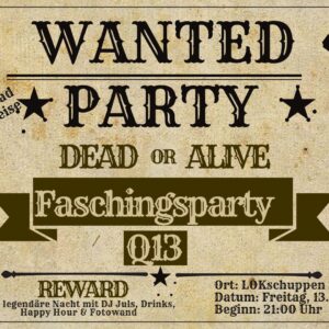 Ticket: Q13 - Faschingsparty 13.02.2026